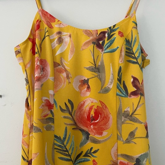 Lulu’s Yellow Floral Print High Low Asymmetrical Maxi Dress - Picture 5 of 12